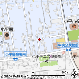小平市役所　撤去自転車保管所周辺の地図