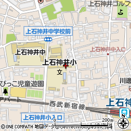 練馬区立上石神井小学校　教室開放周辺の地図