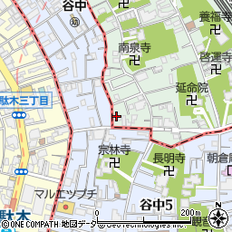 ザクロらんぷ家・谷中銀座周辺の地図