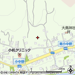 東京都あきる野市小中野周辺の地図