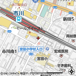 全席半個室×旬彩 隠れ家ダイニング 楓 市川駅前店周辺の地図