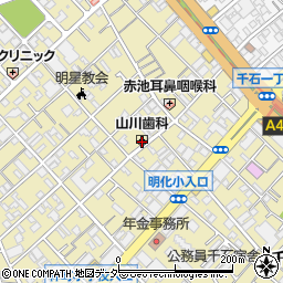 山川歯科医院周辺の地図