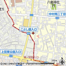 東京都練馬区中村南3丁目16周辺の地図