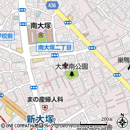 東京都豊島区南大塚2丁目周辺の地図