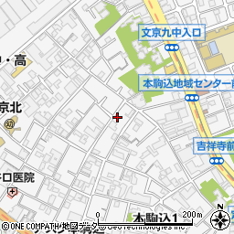 東京都文京区本駒込2丁目17-9周辺の地図