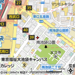 蔵元居酒屋 清龍酒蔵 南池袋店周辺の地図