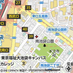 蔵元居酒屋 清龍酒蔵 南池袋店周辺の地図