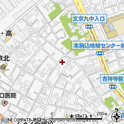 東京都文京区本駒込2丁目17-10周辺の地図