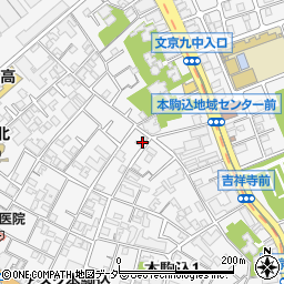 東京都文京区本駒込2丁目17-14周辺の地図