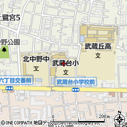 中野区立武蔵台小学校周辺の地図