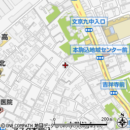 東京都文京区本駒込2丁目17-13周辺の地図