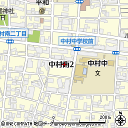 東京都練馬区中村南周辺の地図