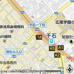デニーズ千石店周辺の地図