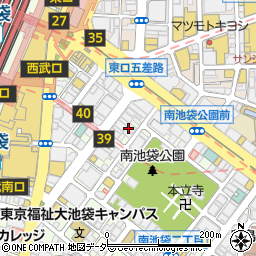 ラーメン二郎 池袋東口店周辺の地図