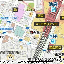 ファミリーマート池袋駅西店周辺の地図