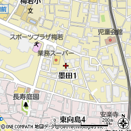 墨田1丁目7坂下邸[akippa]駐車場周辺の地図