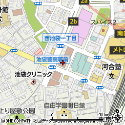 東京警視庁　池袋通告センター・テレホンサービス周辺の地図