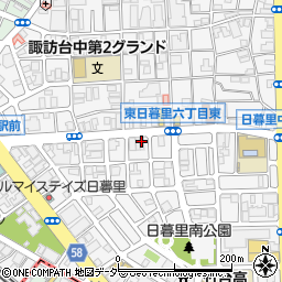日暮里　ニシダ・ダンススクール周辺の地図