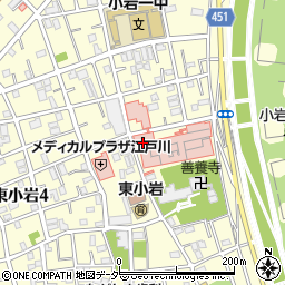東京都江戸川区東小岩周辺の地図