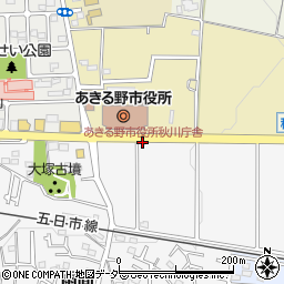 あきる野市役所秋川庁舎周辺の地図