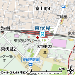 松屋東伏見店周辺の地図
