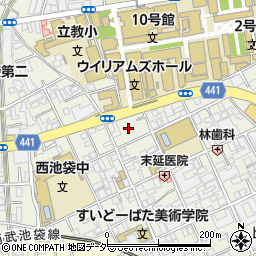 東京都豊島区西池袋3丁目12周辺の地図