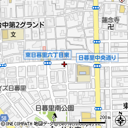 パークジャパン東日暮里第１２駐車場周辺の地図