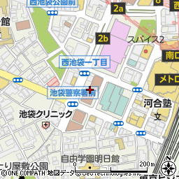 東京都豊島区西池袋1丁目7周辺の地図