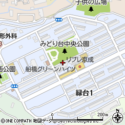 千葉県船橋市緑台周辺の地図