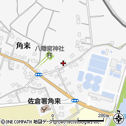 千葉県佐倉市角来74周辺の地図