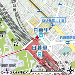 鮨小路京 エキュート日暮里店周辺の地図