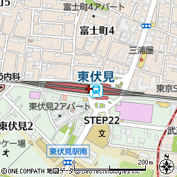 東伏見駅周辺の地図