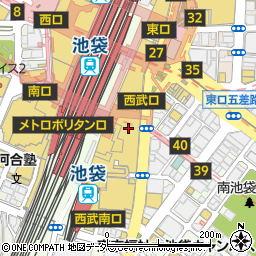 東京都豊島区南池袋1丁目周辺の地図