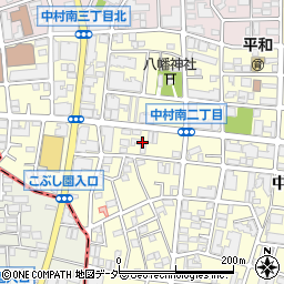 東京都練馬区中村南3丁目4周辺の地図