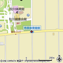 市民体育館前周辺の地図