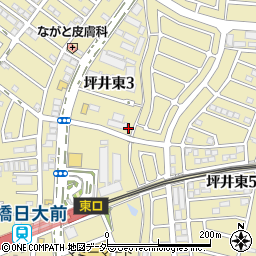 千葉県船橋市坪井東周辺の地図
