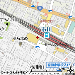 ファミリーマート市川駅南口店周辺の地図