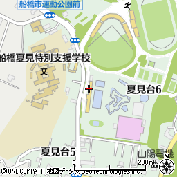船橋市　体育施設管理事務所・運動公園周辺の地図