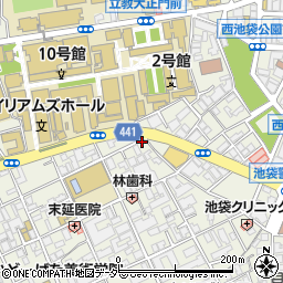 東京都豊島区西池袋3丁目周辺の地図