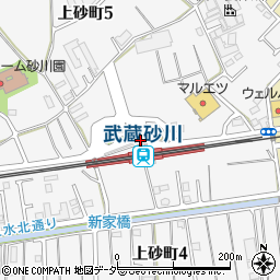 武蔵砂川駅周辺の地図