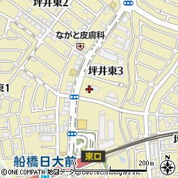 セブンイレブン船橋坪井町店周辺の地図