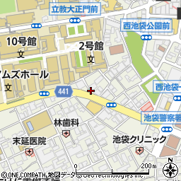 東京都豊島区西池袋周辺の地図