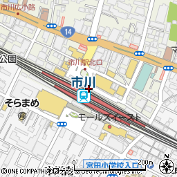 市川警察署市川駅前交番周辺の地図