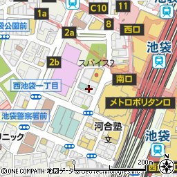 東京都豊島区西池袋1丁目10-2周辺の地図