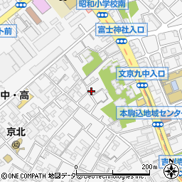 東京都文京区本駒込2丁目21-3周辺の地図