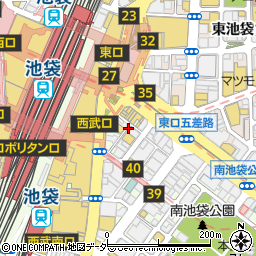 池袋レディースキッド周辺の地図