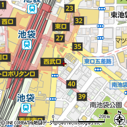 メガネスーパー　池袋東口駅前店周辺の地図