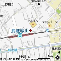 パークアベニュー武蔵砂川駅前第１駐車場周辺の地図