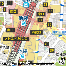 西武池袋本店周辺の地図