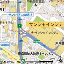ニッポンレンタカー池袋サンシャインシティ営業所周辺の地図